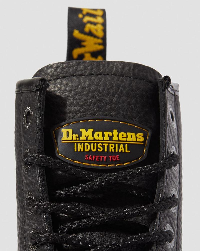 Botas De Trabajo Dr Martens Icon 7B10 Cuero Steel Puntera Mujer Negros | MX 399RVD